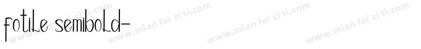 fotile semibold字体转换